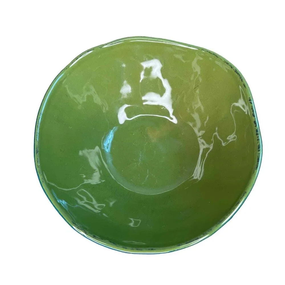 Pier 1 Nuevo Organic Lapis Outer Pesto Inner Cereal Bowl 7 Inch blue green